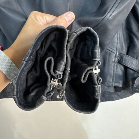 IRO Newhan Dark Gray Lamb Leather Biker Moto Jacket Size 38 US 6 Retail $1345 - Picture 7 of 16